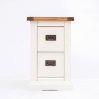 Cabinet Bits Cosenza 2 Drawer Petite Bedside Table in Off-White