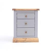 Cabinet Bits Biccari 3 Drawer Bedside Table in Grey