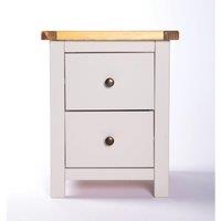 Cabinet Bits Argenta 2 Drawer Bedside Table in Light Grey