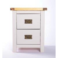 Cabinet Bits Argenta 2 Drawer Bedside Table in Light Grey