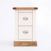 Cabinet Bits Tropea 2 Drawer Petite Bedside Table in Off-White