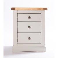 Cabinet Bits Loreo 3 Drawer Bedside Table in Light Grey