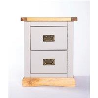 Cabinet Bits Bomporto 2 Drawer Bedside Table in Light Grey