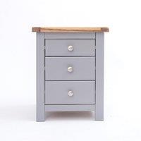 Cabinet Bits Mirano 3 Drawer Bedside Table in Grey