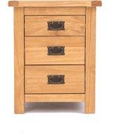 Cabinet Bits Lugo 3 Drawer Bedside Table in Light Brown
