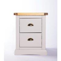 Cabinet Bits Loreo 2 Drawer Bedside Table in Light Grey