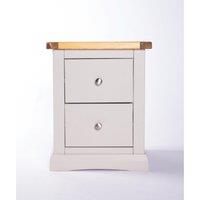 Cabinet Bits Loreo 2 Drawer Bedside Table in Light Grey