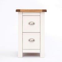 Cabinet Bits Lovere 2 Drawer Petite Bedside Table in Off-White