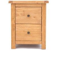 Cabinet Bits Lugo 2 Drawer Bedside Table in Light Brown