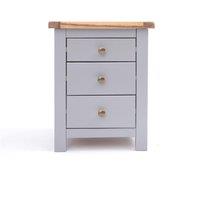 Cabinet Bits Mirano 3 Drawer Bedside Table in Grey