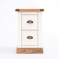 Cabinet Bits Tropea 2 Drawer Petite Bedside Table in Off-White