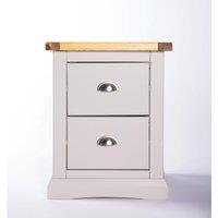 Cabinet Bits Loreo 2 Drawer Bedside Table in Light Grey