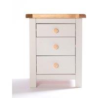 Cabinet Bits Argenta 3 Drawer Bedside Table in Light Grey