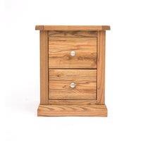 Cabinet Bits Salerno 2 Drawer Bedside Table in Natural