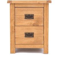 Cabinet Bits Lugo 2 Drawer Bedside Table in Light Brown