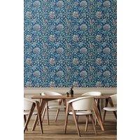 Hoopla Walls Honeysuckle Leaf Trail Matt Wallpaper in Dark Blue