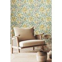 Hoopla Walls Honeysuckle Leaf Trail Matt Wallpaper in Light Blue