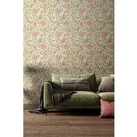 Hoopla Walls Honeysuckle Leaf Trail Matt Wallpaper in Pink