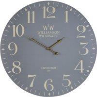 Orsina Classical Grey Wall Clock, MDF Analogue Clock With Bold White Numbers, 60cm Frame Mechanical-style Clock