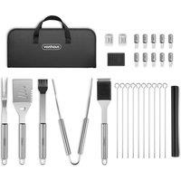 VonHaus 30Pcs with Storage Case BBQ Tools Set in Silver
