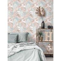 Muriva Teeva Jungle Wallpaper Rolls in Duck Egg Blue