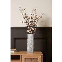 BHS Milky Glass Vase in White