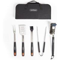 VonHaus 5Pcs with Storage Case BBQ Tools Set in Black