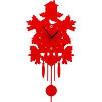 Orsina Maison by Premier Red Acrylic Pendulum Wall Clock