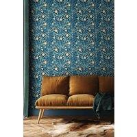 Hoopla Walls Rosehip Trail Matt Wallpaper in Dark Blue