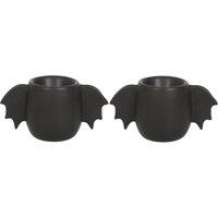 Something Different Bat Egg Cup Set Pack of 2 in Black