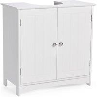 VonHaus Holbrook Freestanding Under Sink Bathroom Cabinet in White