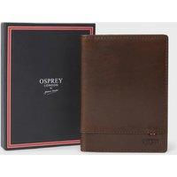 OSPREY LONDON Men's The London Leather Passport Cover in Brown