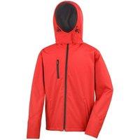 Result Men's Core Lite Hooded Softshell Jacket in Red | Size: Small
