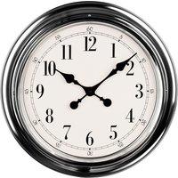 Interiors by Premier Chrome Finish Wall Clock