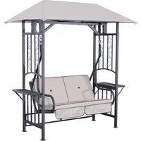 Outdoor Garden 2 Seater Canopy Swing Seat Porch Loveseat Hammock Chair