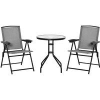 Patio Bistro Set Folding Chairs Garden Coffee Table for Balcony