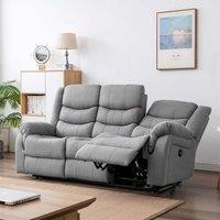 Seattle 3 Seater Fabric Manual Recliner Sofa