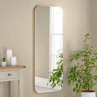 Large Full Length Gold Radius Corner Mirror 150x60cm
