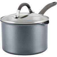 Circulon ScratchDefense Extreme Non-Stick Straining Saucepan & Lid - 18cm in Grey