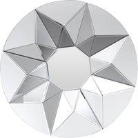 Orsina Wanda 3D Shape Round Wall Mirror in Silver