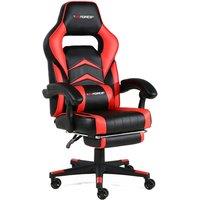 GTForce Turbo Reclining Sports Racing Office Desk Faux Leather Gaming Chair in Red