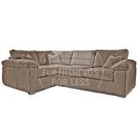 Delta Large 4 Seater Corner Sofa Left Hand Facing Jumbo Cord L Shape