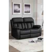 More4Homes Chester 2 Seater Electric High Back Bonded Leather Recliner Sofa in Black