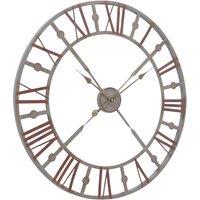 Libra Interiors Antique Grey Skeleton Wall Clock