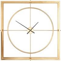 Orsina Unique Cross Hair Design Metal Wall Clock, Easy To Read Minimal Hands Big Clock On Wall, Kitchen Clock in Gold