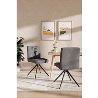 Set of 2 Teddy Fleece Upholstered Dining Chair Breakfast Bar Stool with Metal Legs
