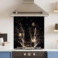 Premium 70 cm x 75cm 6mm Champagne Splash Kitchen Splashback Various Sizes To...
