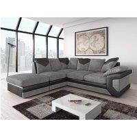Furnishings For Less UK Dino Fabric Corner Sofa L Shaped With Footstool - Left Hand Facing in Grey