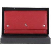 Ashwood Leather Women's Saffiano Leather Large Travel Wallet in Red