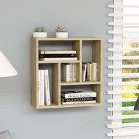 Berkfield Home Wall Shelf Sonoma Oak 45.1x16x45.1 cm Engineered Wood in Brown